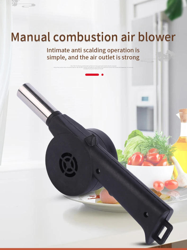 Description Picture 3 of itemHand-cranked Air Blower Barbecue Fan Mini Portable BBQ Grill Fire Bellows Picnic Camping Accessories Outdoor Hand Tools