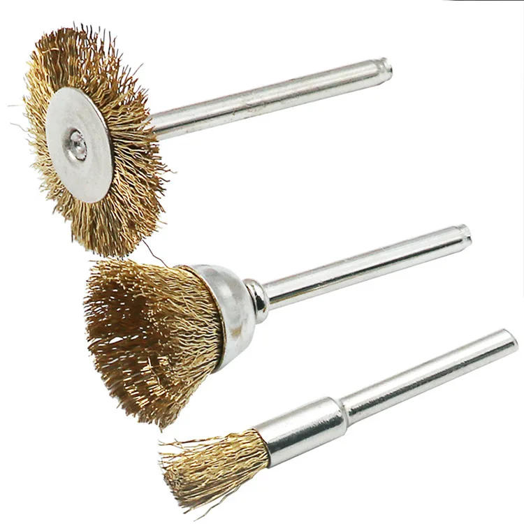 Description Picture 6 of item9pcs/set Brass Wire Wheel Brush Steel Wire Brushes Kit for Rotary Tool Dremel Drill Polishing Grinding Wheel Brush Accessories
