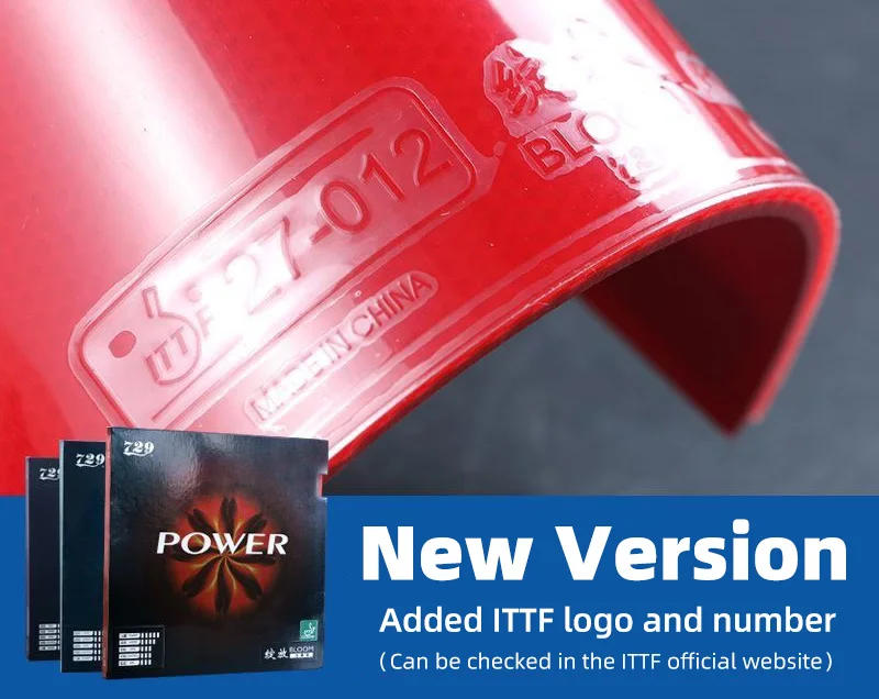 Description Picture 2 of itemOriginal Friendship 729 Bloom Table Tennis Rubber Tacky Ping Pong Rubber Pimples-in for Fast Attack with Loop Drive