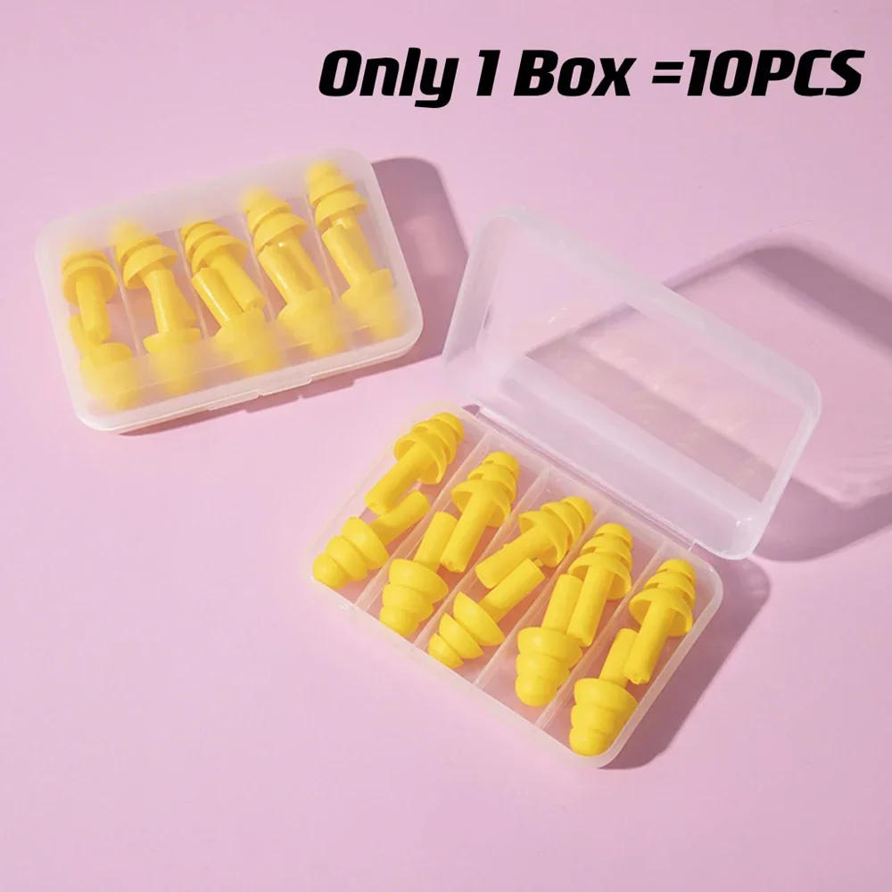 Description Picture 4 of item코골이방지 Sleep & Snoring 10PCS Ear Plugs Sound Insulation Waterproof Silicone Ear Protection Earplugs Anti-noise Sleeping Plug 코골이