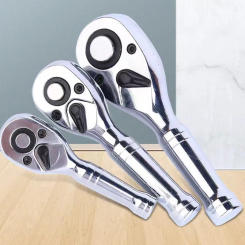 Mini Ratchet Wrench 72 Teeth Quick Socket 1/4 3/8 1/2 Spanner Fly Two-way Horns Short Handle Bicycle Repair Hand Tools For men