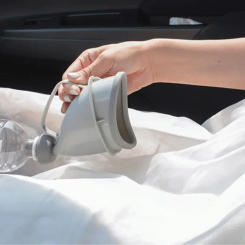 1pc Grey Portable Urinal, Plastic Urinal Funnel For Outdoor