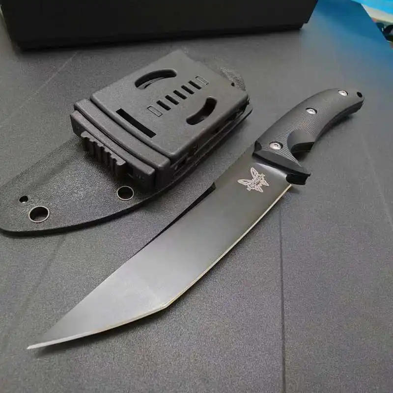 Description Picture 4 of itemBm Fixed Blade Knives Bench S45Vn Blade Steel Made Hunt Meatcrafter G10 Handle Outdoor Camping Hunting Pocket