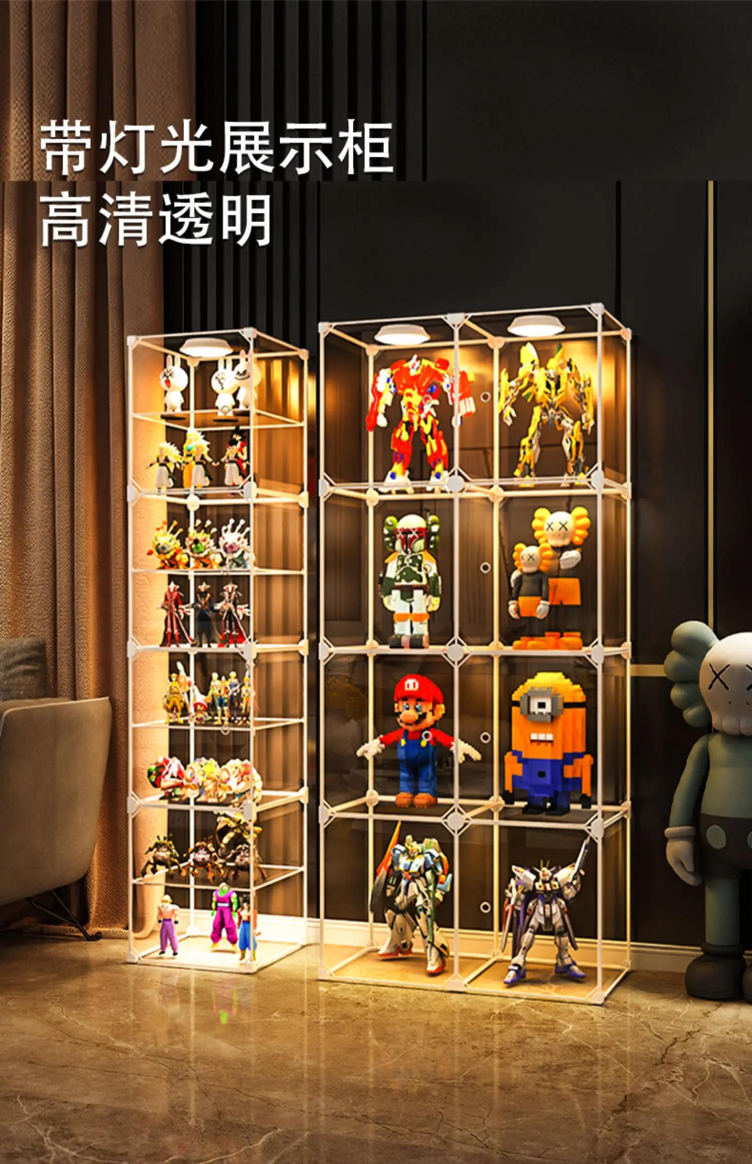 Description Picture 6 of itemHand-Made  Display Cabinet Storage Box Imitation  Glass Transparent Ornaments Model Toy Display Display Shelf