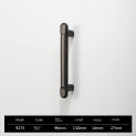 Modern and Simple Nordic French Brass Handle Wardrobe Door Handle Drawer Cabinet Black Zinc Alloy Handle Hardware Accessories