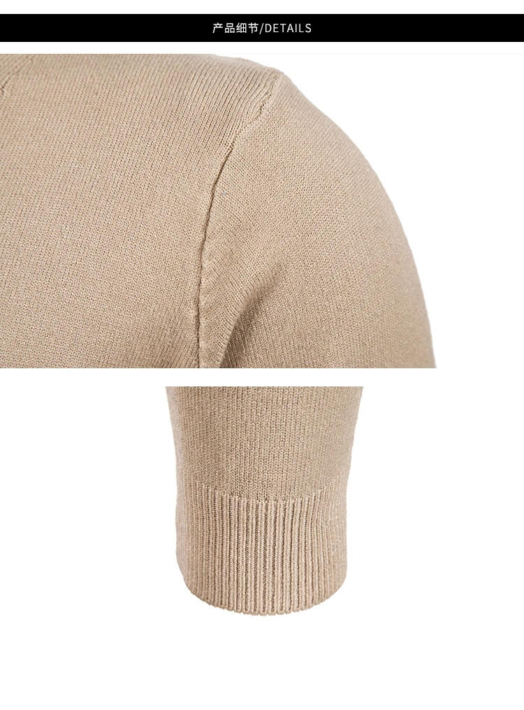 Description Picture 6 of itemKnitted Sweater for Men's Spring New Thin Outer Wear Men's Cardigan Knitted Spring and Autumn Solid Color Sweater Jacket