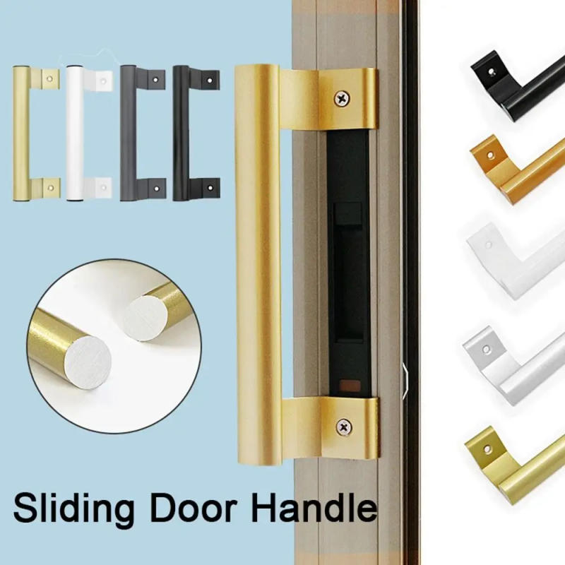 Description Picture 2 of itemAluminium Alloy Sliding Door Handle Multifunctional Furniture Furniture Knobs Punch-free Hardware Drawer Pull Handles Cabinet