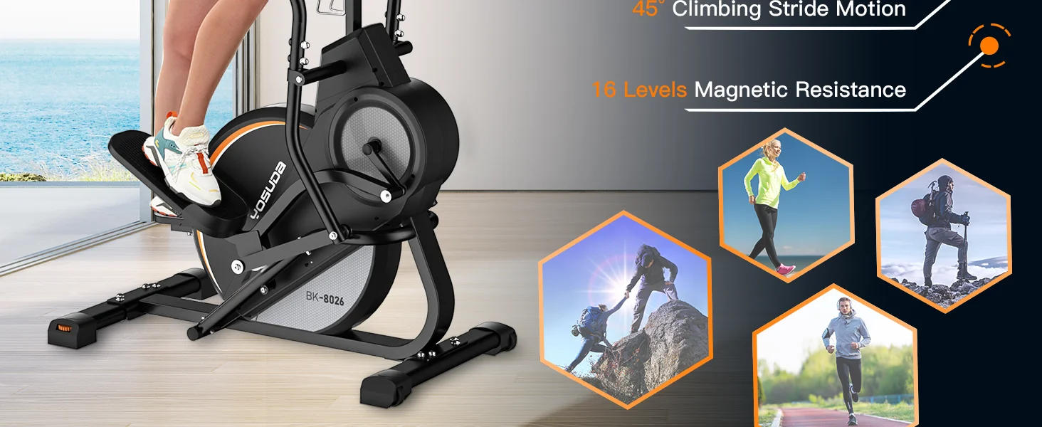 Description Picture 5 of itemPro Cardio Climber Stepping Elliptical Machine, 3-in-1 Elliptical Machine Stair Stepper Trainer, Total Body Fitness Cross