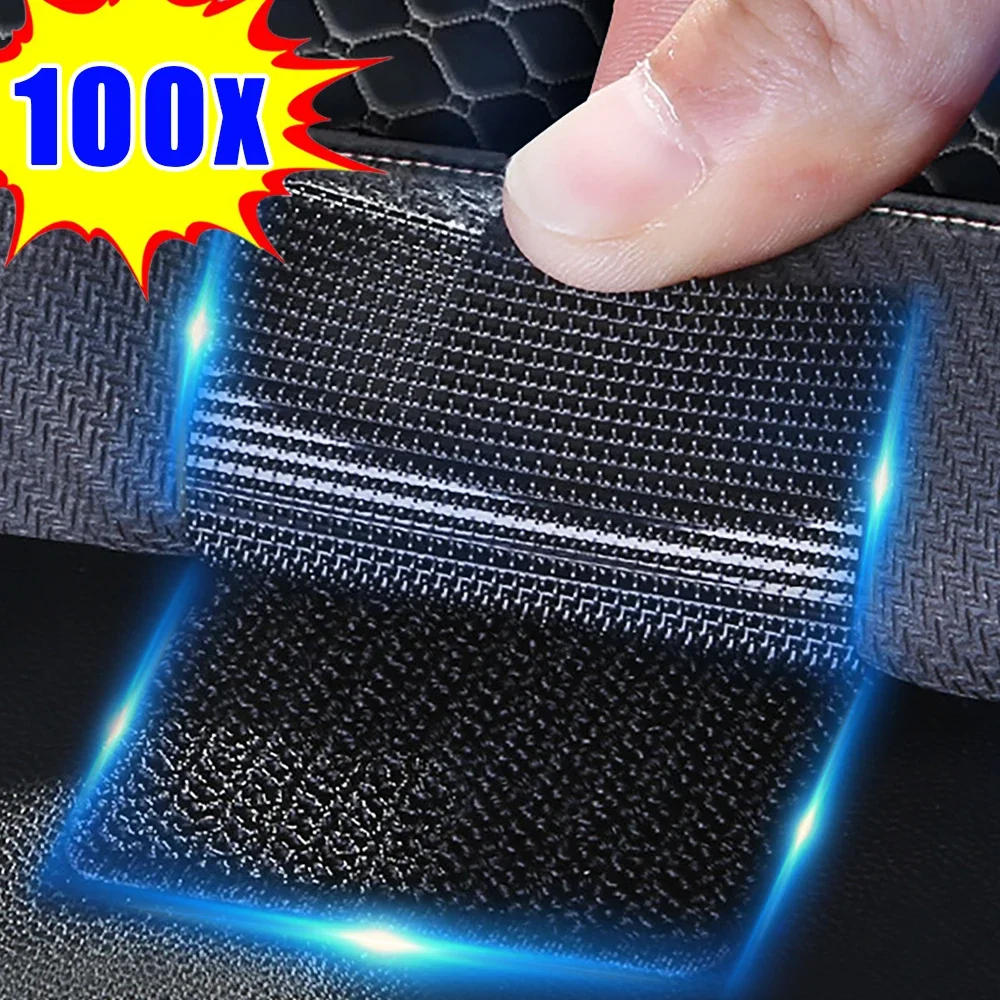 Description Picture 3 of item100/2Pcs Carpet Fixing Stickers Double Sided Car Carpet Fixed Patch Home Floor Foot Mats Anti Skid Tapes Adhesive Fastener Tape