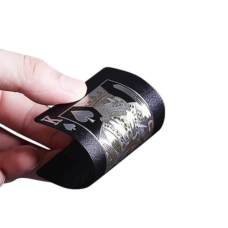 Description Picture 6 of itemNew Deck of Cards PVC Waterproof Playing Cards, 54PCS Big Character Plastic Texas Poker Set In Case Washable Flexible Table Game