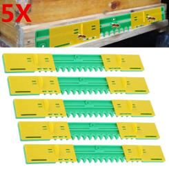 5pcs Plastic Beehive Door Beekeeping Box Entrance Disc Bee Nest Gate Anti-Escape Hive Gate Sheet Nest Spacer Equipment
