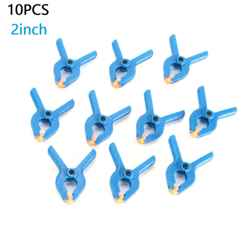 Description Picture 2 of itemWoodworking Tools Hand Instrument Spring Clamps Plastic Nylon Grip Cramps Jaw Opening 10pcs Accommodate Round Irregular Objects