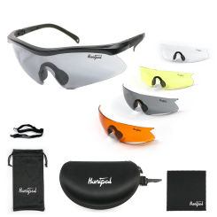 Tactical Airsoft Glasses Set 4 Lens Shooting Goggles Explosion-Proof Eyewear Hiking Sunglasses for Outdoor Shooting Game