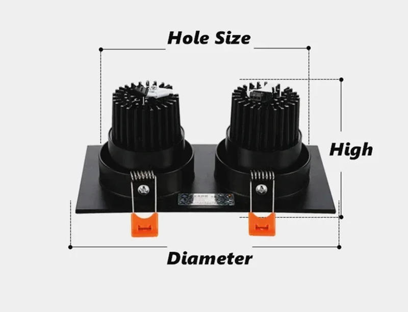 Description Picture 2 of item2/10 PCS Holder Base Spot Lighting Fitting Fixture Ceiling Downlight Adjustable MR16 Spotlight Lamp Frame Cut-out70mm