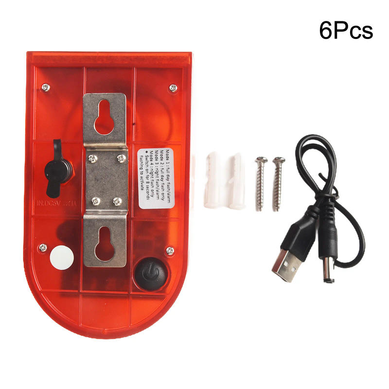 Description Picture 5 of item1pc Solar Security Light Alarm IP65 Waterproof LED Motion Sensor Flashing Light Lamp Security Alarm System