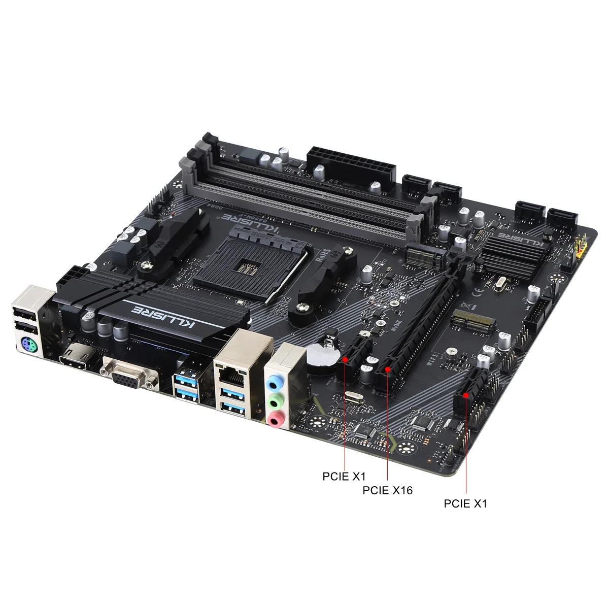 Description Picture 5 of itemKllisre B450 B450M motherboard dual-channel DDR4 SATAIII M.2 NVME supports Ryzen am4 cpu