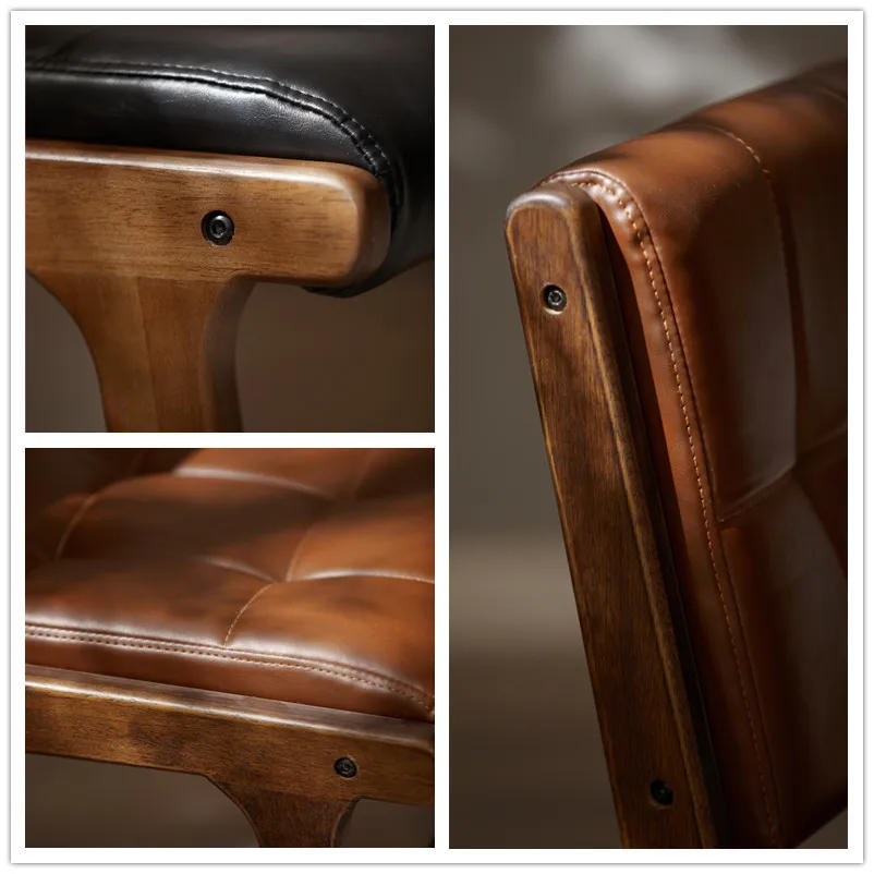 Description Picture 4 of itemDining Chairs Set Of 2 Wood Modern Luxury Kitchen Living Room Chairs Nordic Outdoor Chaises Salle Manger Lot De 2 Home Furniture