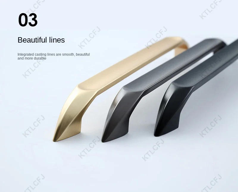 Description Picture 6 of itemHigh Grade Zinc Alloy Handle Wardrobe Bedside Cabinet Cabinet Door Handle Nordic Hardware Handle
