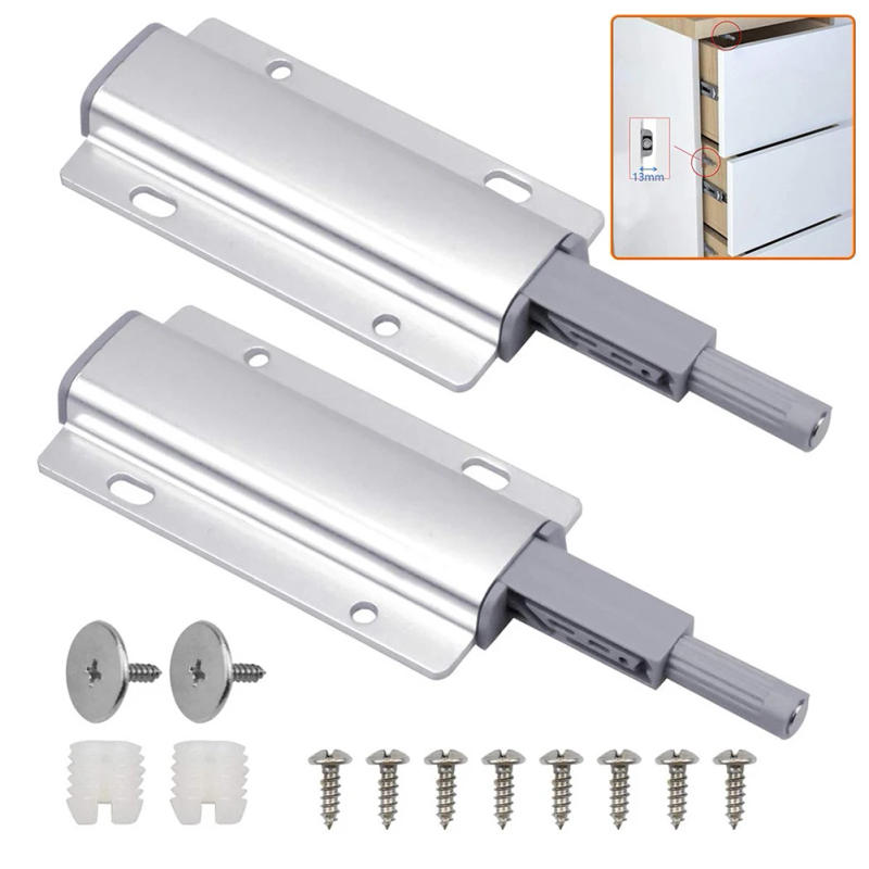 Description Picture 2 of itemCabinet Push Latch Door Cupboard Push To Open Damper Buffer Catch With Screws Handle Free Cabinet Door Spring Press