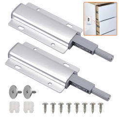 Cabinet Push Latch Door Cupboard Push To Open Damper Buffer Catch With Screws Handle Free Cabinet Door Spring Press