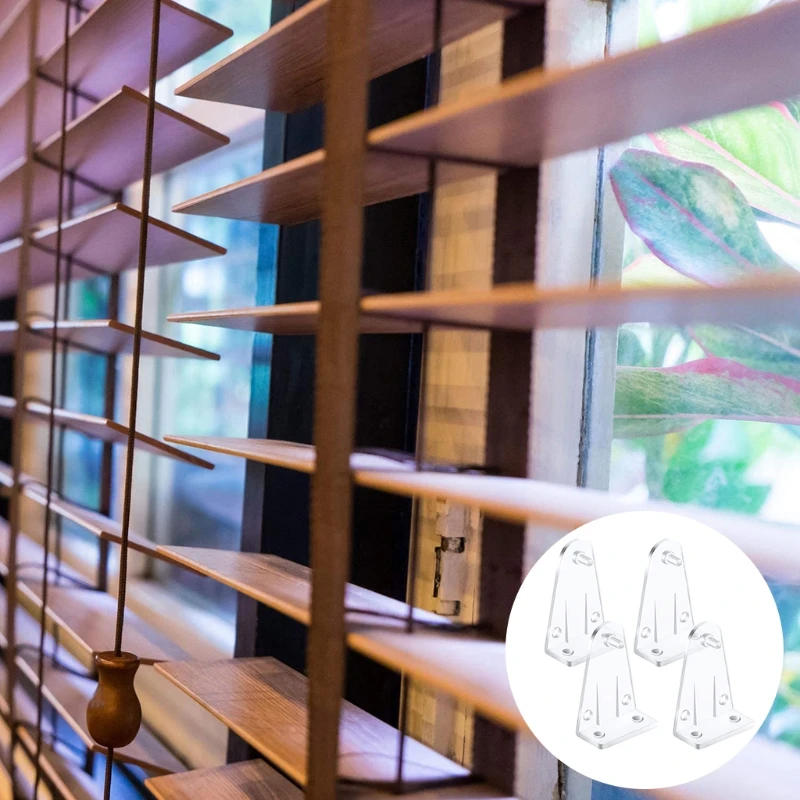 Description Picture 5 of item10 Pieces Hold Down Brackets Clear Plastic Blinds Bottom Holder Clips Replacement for 2 Inch Horizontal Blinds Shades for