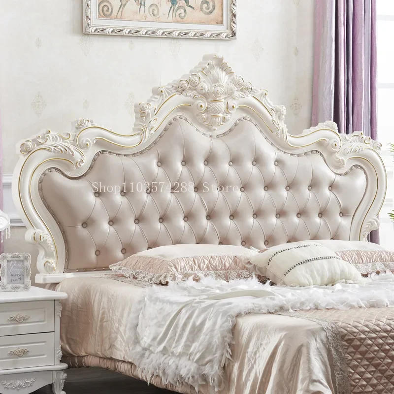 Description Picture 5 of item*European style headboard, soft upholstered bed backrest, 2m French painted princess 1.8m headboard, double luxury bedside