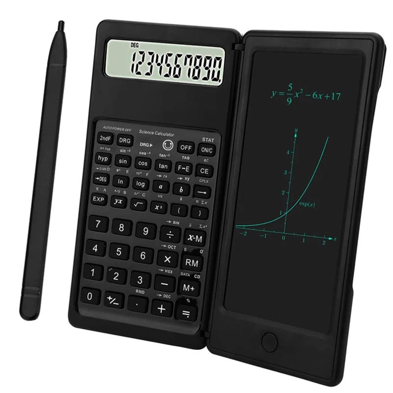 Description Picture 2 of item6.5 Inch Portable Calculator LCD Screen Writing Tablet Folding Scientific Calculator Tablet Digital Drawing Pad With Stylus Pen
