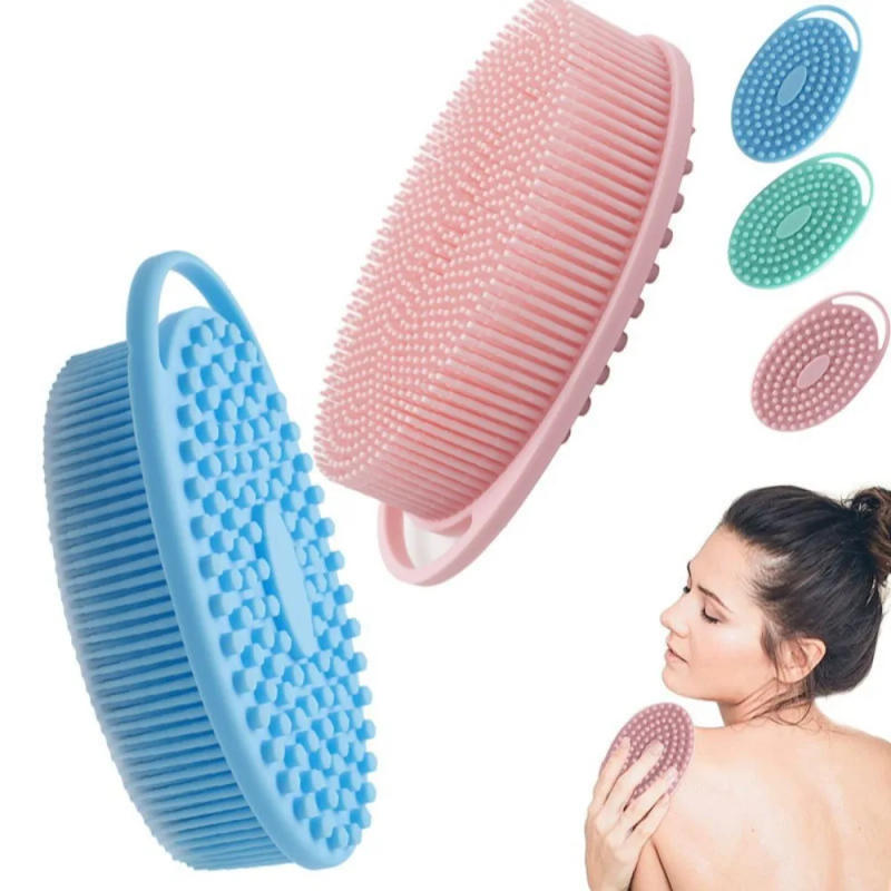 Description Picture 4 of itemNEW Silicone Body Scrubber Exfoliating Baby Shower Gentle SPA Massage Brush Cleanser for Body Wash Brush Back Scrubber Bath Tool