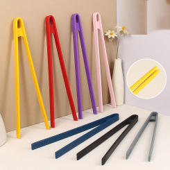 Silicone Food Toast Tongs Trivet Tongs for Kitchen Tongs Non-slip Cooking Clip Clamp BBQ Salad Tools Grill Kitchen Accessories