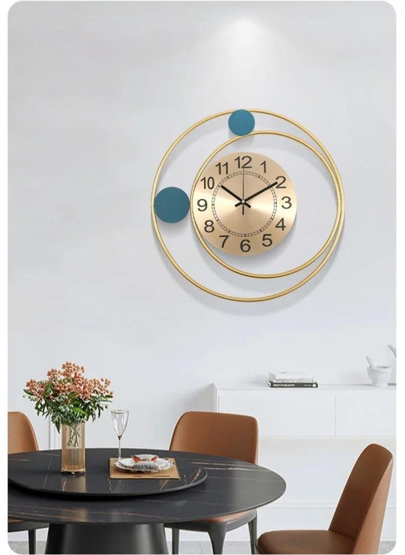 Description Picture 5 of itemModern Light Luxury Style Wall Hanging Living Room Bedroom Indoor Clock Ornaments Home Fashion Quiet Simple Clock Home Decor