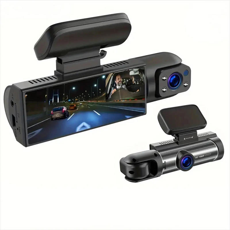 Description Picture 2 of item2 Lens Dash Camera WIth 32GB Memory Card 1080P for Car Touch Screen Video Recorder Rearview Mirror Dash Cam Front & Inner Camera