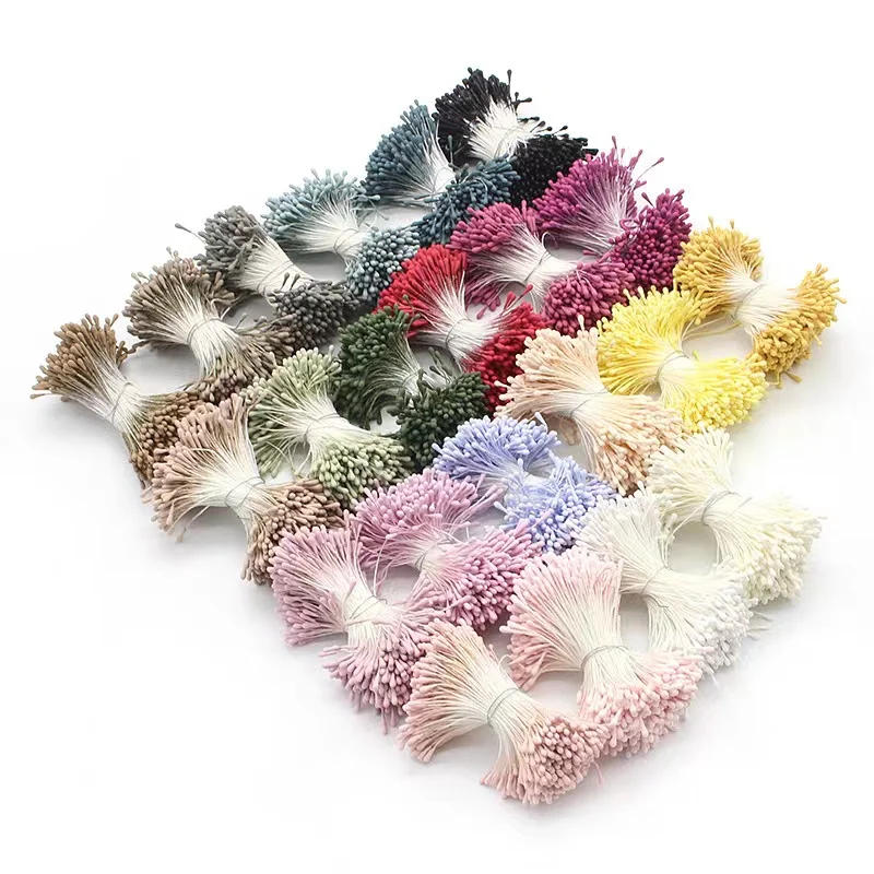 Description Picture 4 of item400/800pcs Flowers Stamen 55mm DIY Artificial Flowers Wreath For Wedding Party Home Decor Flower Core Stamen Flower Accessories