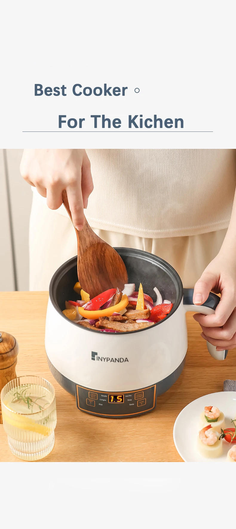 Description Picture 5 of itemMultifunctional Electric Rice Cooking Machine Household cook porridge soup Cooking Hot Pot Non-stick Pan Student Dormitory