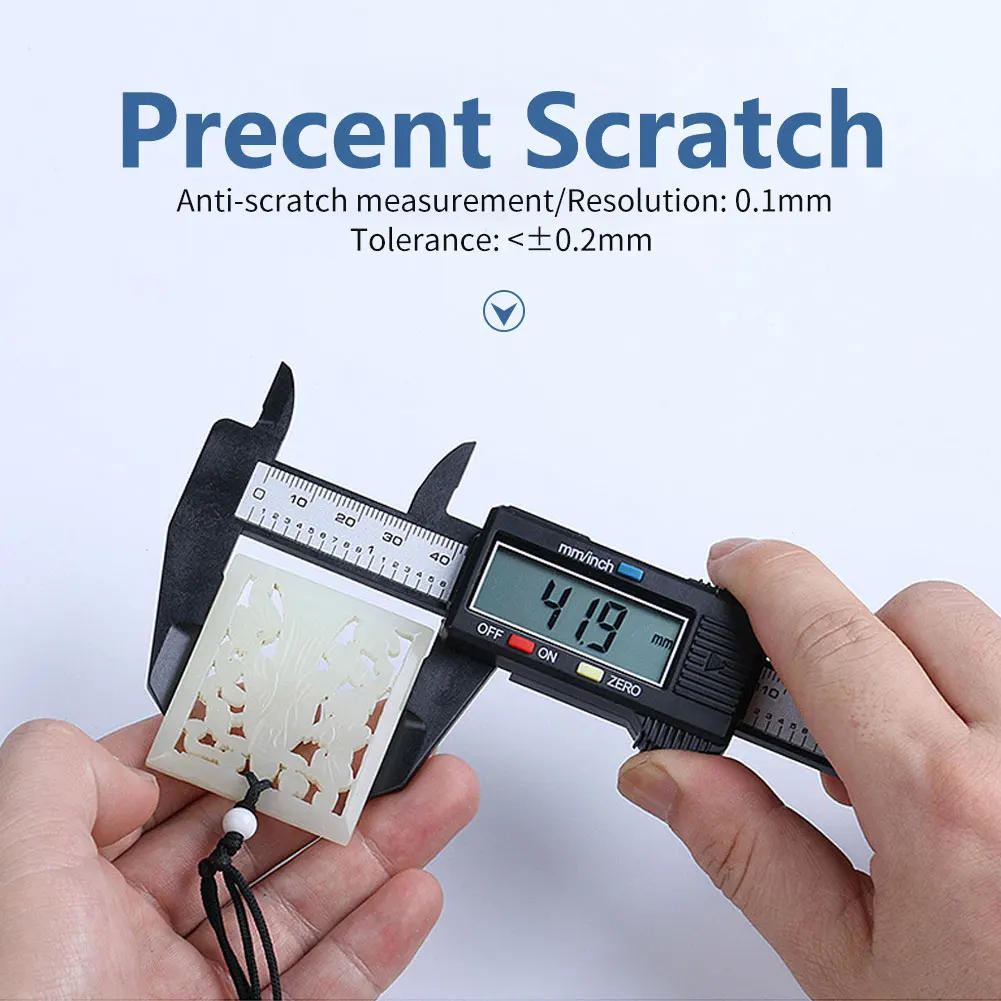 Description Picture 4 of item150mm 100mm Electronic Digital Caliper Carbon Fiber Dial Vernier Caliper Gauge Micrometer Measuring Tool Digital Ruler