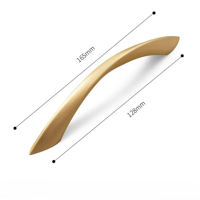 Description Picture 2 of item5"/128MM Arched Cabinet Handle Zinc Alloy Drawer Pull Furniture Hardware for Home Hotel 5Pcs/Set