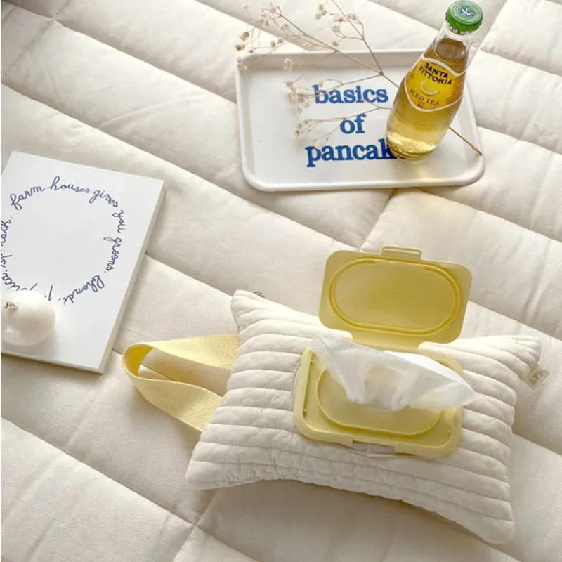 Description Picture 6 of itemMacaron color car tissue box waterproof drawstring cover tissue bagcute baby stroller wet wipes hanging bag