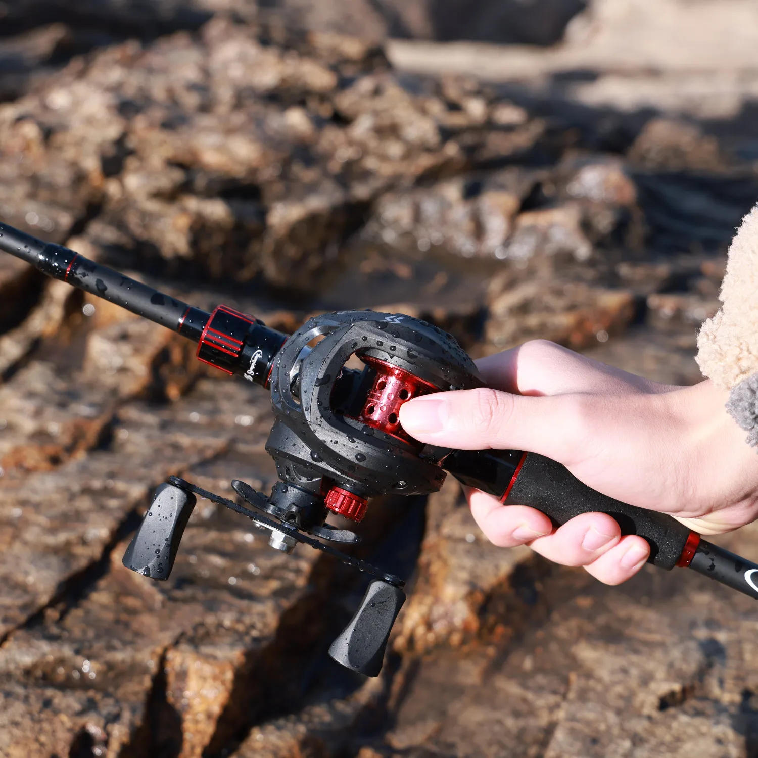 Description Picture 4 of itemSougayilang Fishing Rod Reel Combo 1.8~2.1m Carbon Fiber Casting Rod and 7.2:1 Gear Ratio Baitcasting Ree Max Drag 10kg for Bass