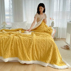Air Conditioning Blanket Lamb Blanket Coral Flannel Sofa Cover Blanket Nap Office Cape Gift Blanket