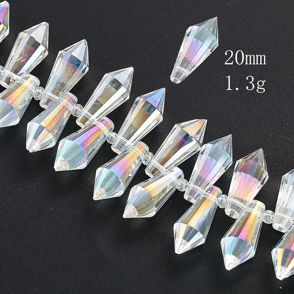 Description Picture 5 of item20pcs 20mm Chandelier Crystal Icicle Prisms Replacement Suncatcher Drops Pendant Lamp Candle Holder Bead Curtain DIY Parts Decor