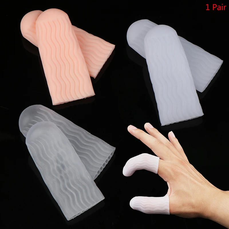 Description Picture 2 of item1Pairs Silicone Finger Protector Sleeve Cover Anti-cut Heat Resistant Finger Sleeves Great Cooking Kitchen Tools