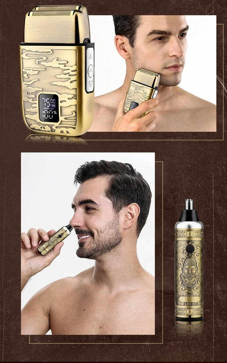 Description Picture 6 of itemHair Cutting Machine Men's Grooming Tools Resuxi 740 All Metal Hair Clippers Ears Nose Hair Trimmer Electric Shaver Set Wtih Bag