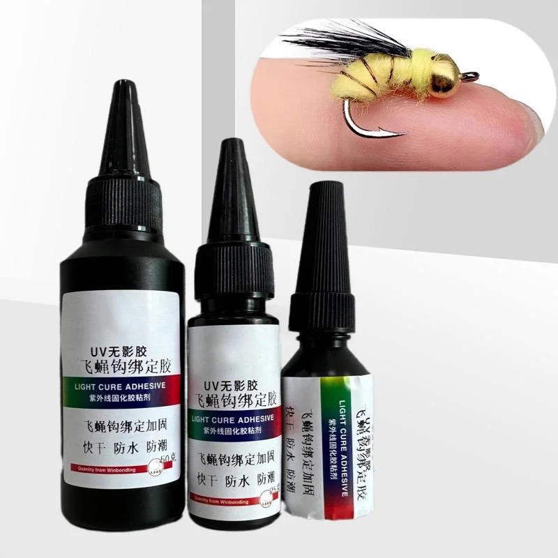 Description Picture 3 of itemFly hook glue uv glue uv curing water resistant strong adhesion fast drying strong fly hook UV glue DIY fishing bait production