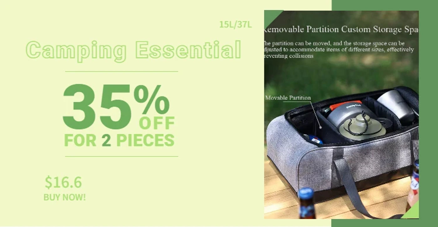 Description Picture 2 of itemPicnic Cooler Bag Leakproof Camping Cooler with Removable Shoulder Strap Keep Cold/Fresh/Warm, 18L,30L