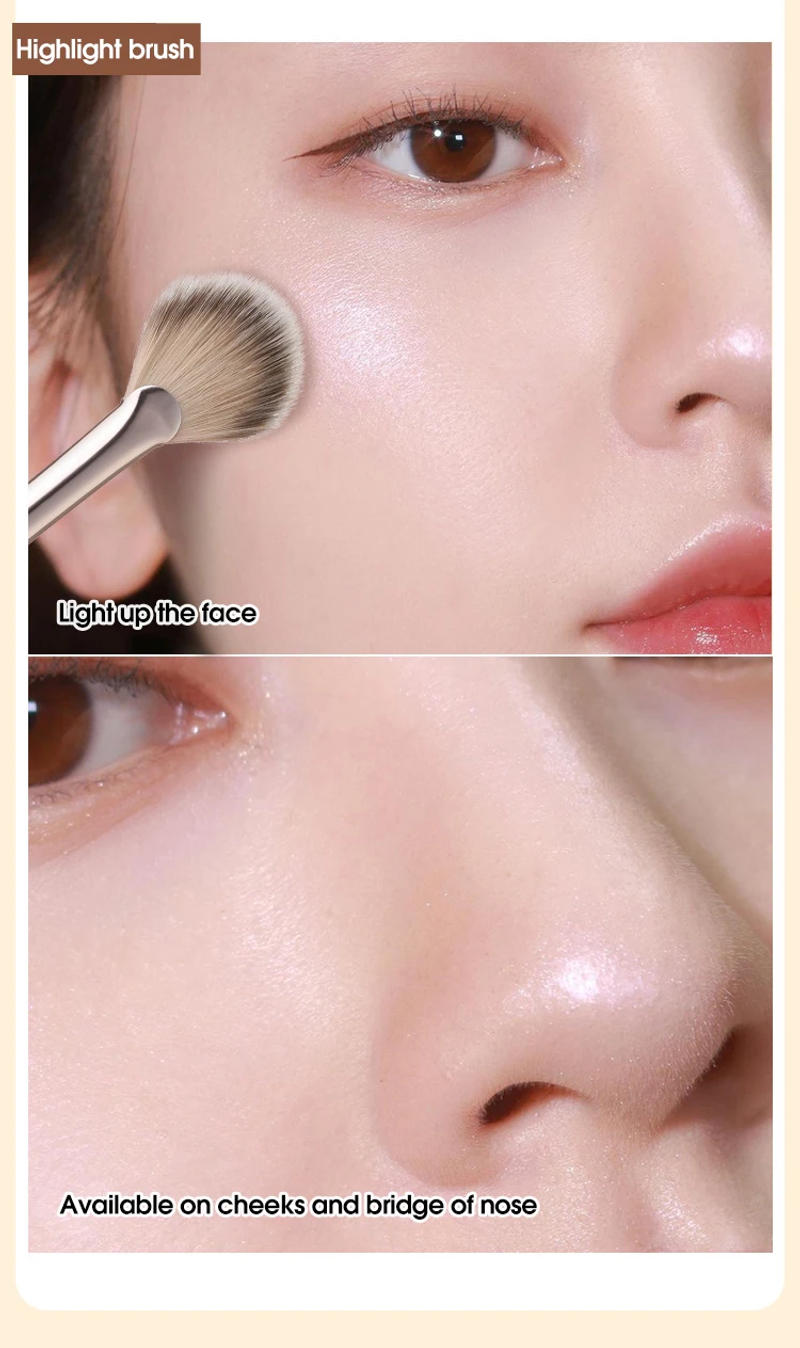 Description Picture 6 of itemPowder blusher high gloss brush, soft hair, no powder, easy to apply makeup, novice powder blusher makeup brush, beauty tool