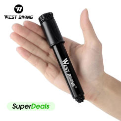 WEST BIKING 100Psi Mini Bike Pump Aluminum AlloyÂ Bicycle Hand Air PumpÂ Tire Inflator Schrader Presta Valve MTB RoadÂ Cycling Pump