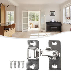 Cabinet Locks Door Buckle Sliding Door Locks Stainless Steel 90 Degree Barn Bolt Door Lock Bolt Furniture Hardware