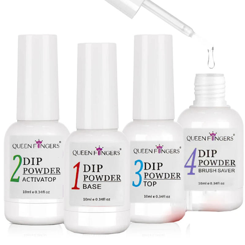 Description Picture 5 of itemDip Powder Gel Liquid Set Base-Top Coat, Activator, and Brush Savor Dipping Powders Essentials Kit (Steps 1-4), Acrylic Manicure