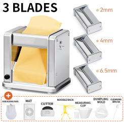 Electric Noodle Machine Noodle Press Machine Commercial Household Pasta Maker Stainless Steel Dumpling Skin Machine