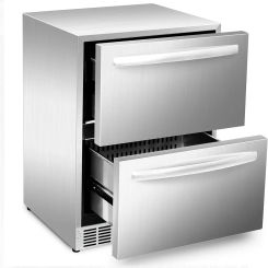 24 inch  Refrigerator, Outdoor Fridge for Patio, Wine and Beverage Refrigerator, Drawer Refrigerator Under Counter F