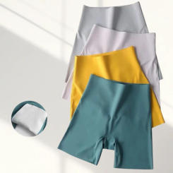 Women's Seamless Shorts Safety Pants High Waist Ice Silk Boxer Panties Anti Friction Skirt Shorts Large Size M-XXL